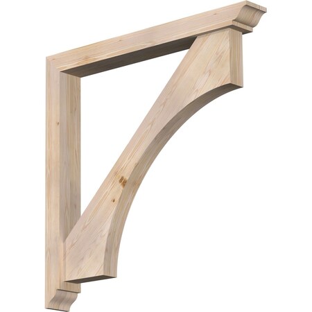 Ekena Millwork Westlake Traditional Smooth Bracket w/ Offset Brace, Douglas Fir, 5 1/2"W x 46"D x 46"H BKT0604X46X46WTL01SDF